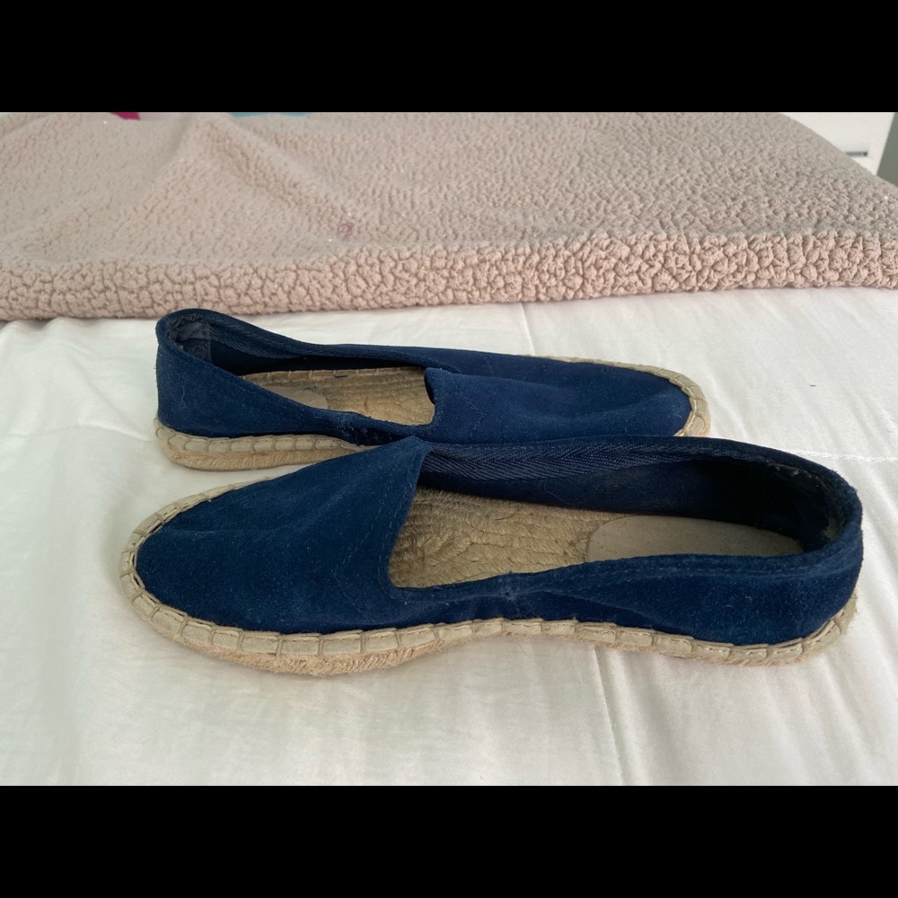 Blue summer espadrilles